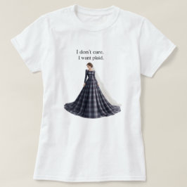 Roligt Spelar Ingen Roll Vill Ha Plaid Bröllop T Shirt