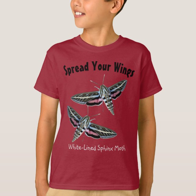 Roligt Sphinx Moth Insekt Photo Front-mall T Shirt (Framsida)
