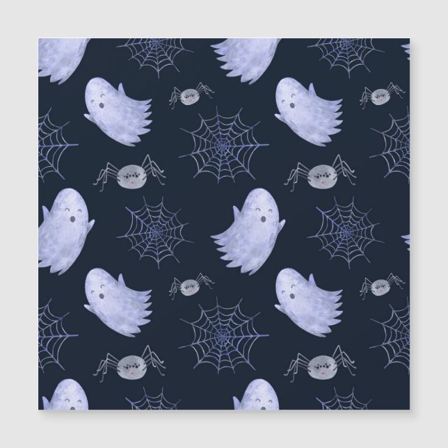 Roligt spindelnäts Halloween mönster. (Framsida)