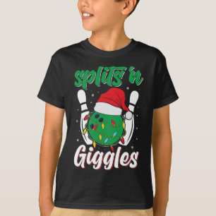 Roligt Splits n Giggles Bowling Player jul Bowl T Shirt