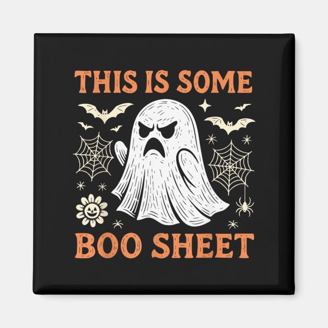 Roligt spök Halloween-kostym Boo-ark Skräck Magnet (Framsidan)