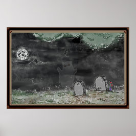 Roligt spökfoto horisontellt inramat plakat poster