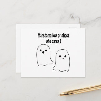 roligt spökhalloween-vykort vykort
