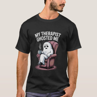 Roligt Spökliknande Design Terapeut Halloween-anno T Shirt