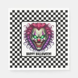 Roligt Spooky Clown Halloween Pappersservett