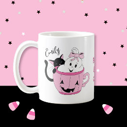 Roligt Spooky Cute Halloween Personlig mugg