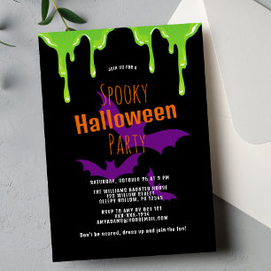 Roligt Spooky Halloween Kids Party Inbjudningar