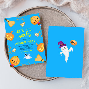 Roligt Spooky Kids Halloween Costume Party Inbjudningar