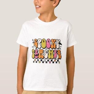 Roligt Spooky Season Retro Spooky Teacher Hallowee T Shirt