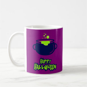 Roligt Spooky Vibrant Happy halloween Lila Black Kaffemugg
