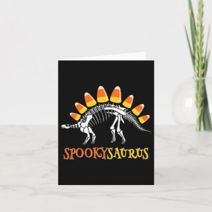 Roligt Spookysaurus Candy corn Dinosaur Halloween  Kort