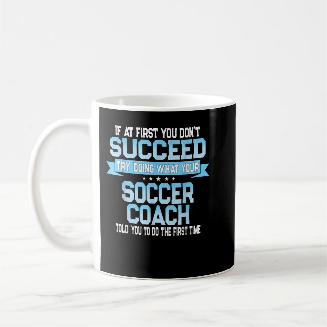 Roligt Sport Coach Player Team Gift Funny Soccer S Kaffemugg (Vänster)