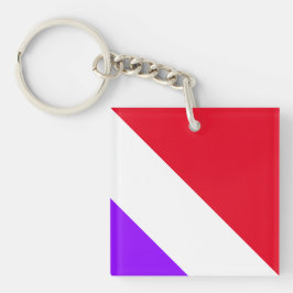 Roligt Sporty Bright Lila Red White Slant Rand