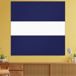 Roligt Sporty Navy Blue Wide Rand Canvastryck