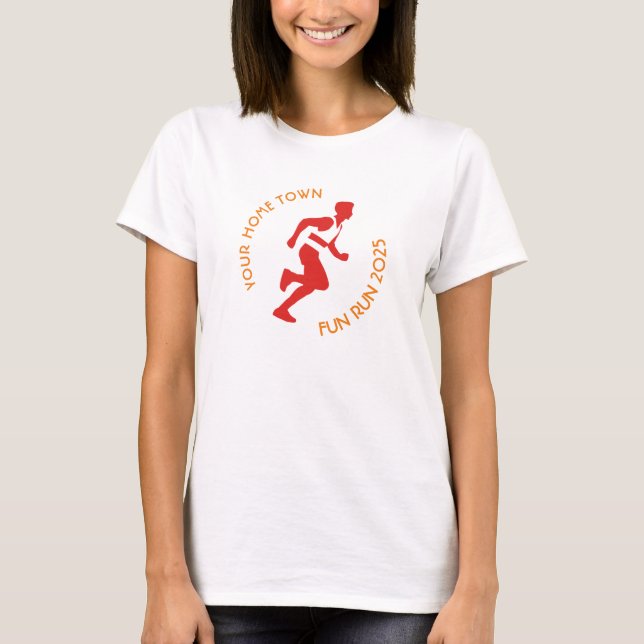 Roligt Springa / Marathon / Idrottdag design T Shirt (Framsida)
