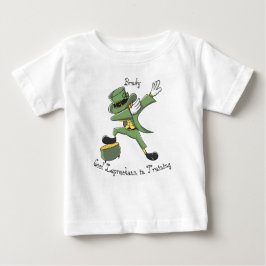 Roligt St. Patrick Dabbing Leprechaun Kids Namn T Shirt