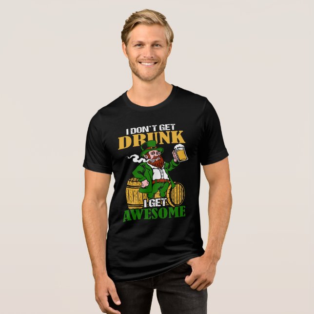 Roligt St.Patrick’s Day för män T Shirt (Framsida Full)