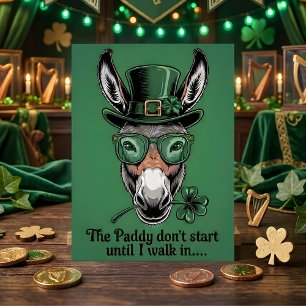 Roligt St. Patrick's Day-Åsna Grattis Kort