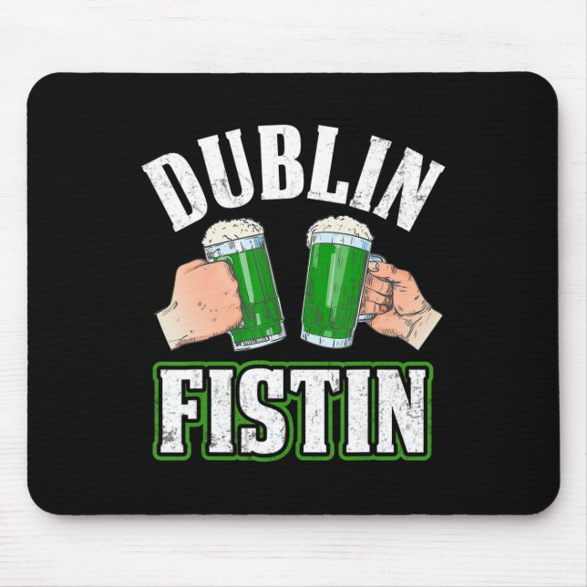 Roligt St. Patricks Day Beer Dublin Irish Fistin Musmatta (Framsidan)