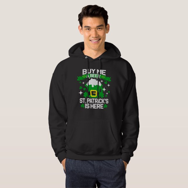 Roligt St. Patricks Day för män Hoodie (Hel framsida)