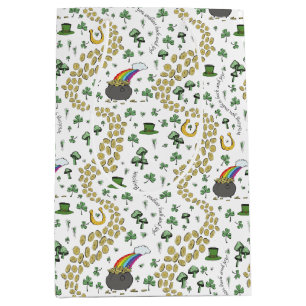 Roligt St patricks day Grönt Shamrock Leprechaun T