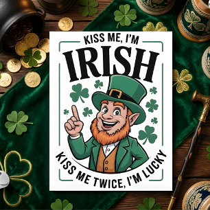 Roligt St. Patrick's Day-kort till honom Julkort