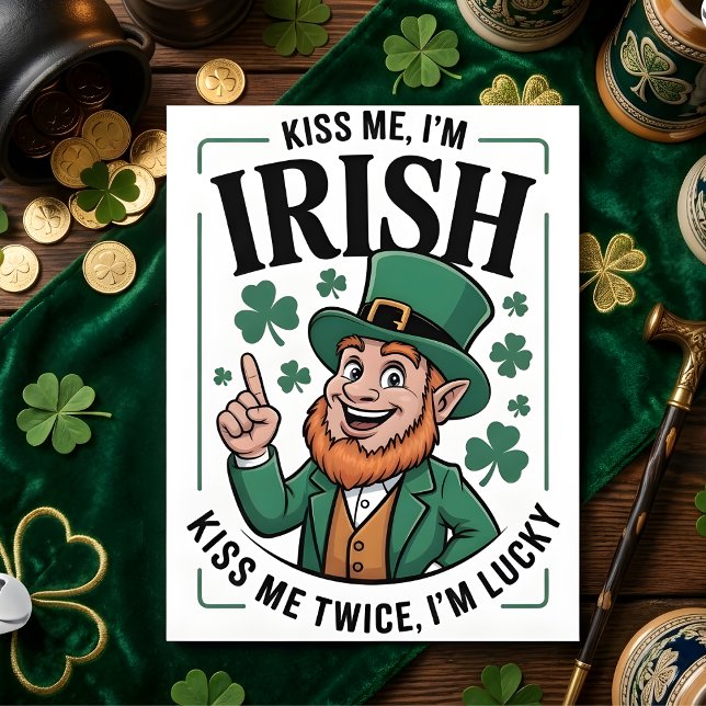 Roligt St. Patrick's Day-kort till honom Julkort (Skapare uppladdad)