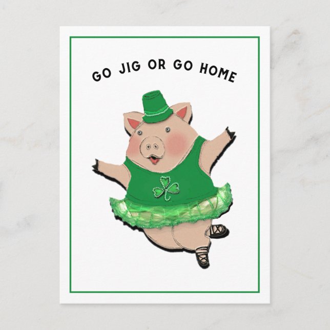 Roligt St. Patricks Day-kort Vykort (Framsida)
