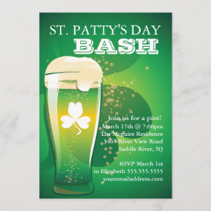 Roligt St. Patrick's Day Party bjudan Inbjudningar