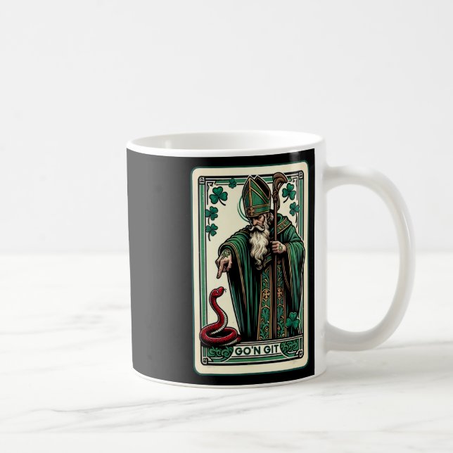 Roligt St Patricks Day Tarotkort Go'n Git St Patri Kaffemugg (Höger)