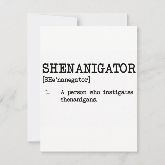 Roligt St Patricks-kort med Shenanigator Julkort (Framsida)