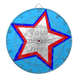 Roligt star röd och blå lägger till ett eget fotom piltavla