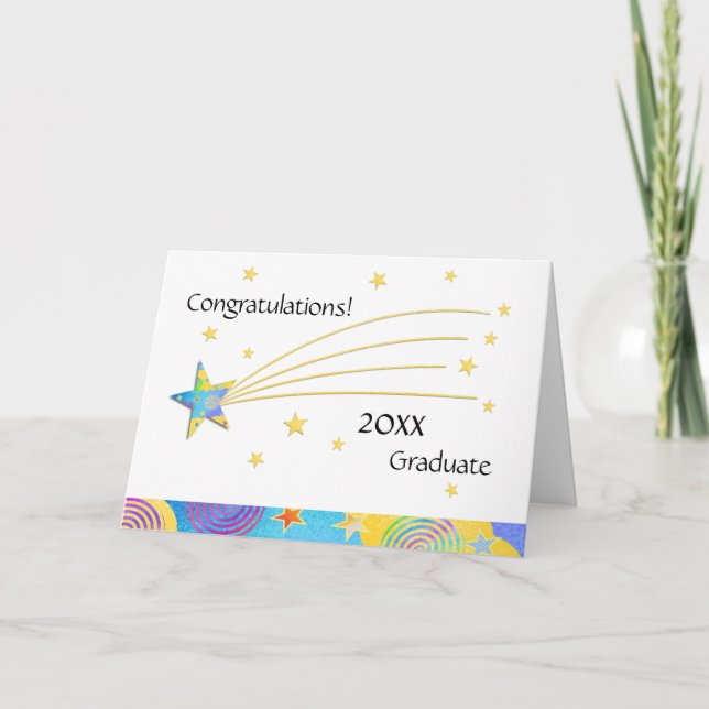 Roligt Starry Studenten Greeting Card Kort (Framsida)