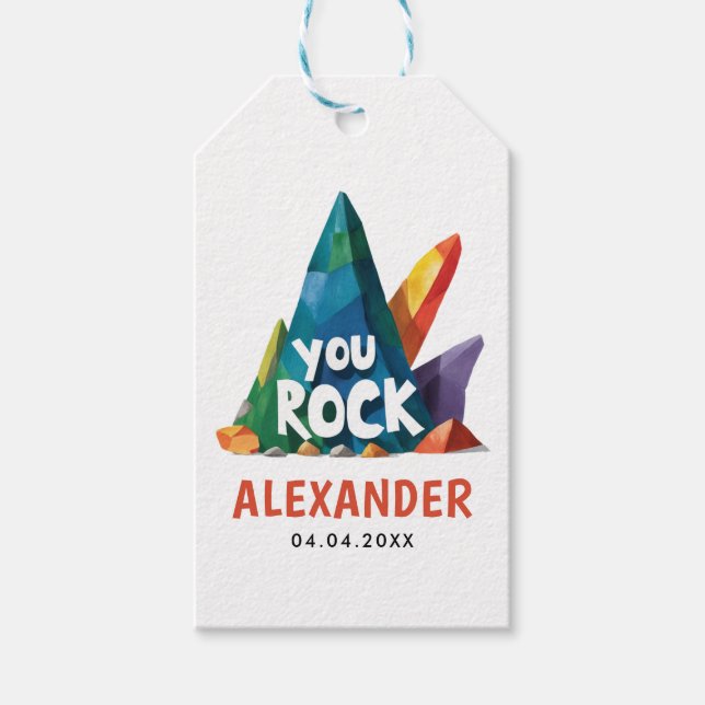 Roligt: Sten Färgfläckfärg för berg av klätterkame Presentetikett (Framsidan)