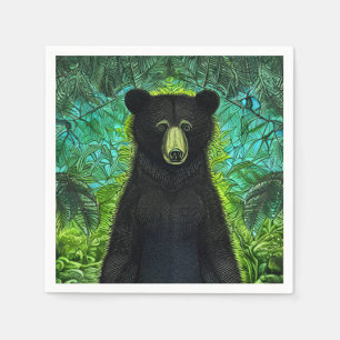 Roligt Storybook Little Black Bear Pappersservett