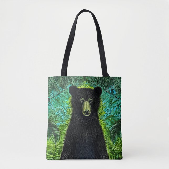 Roligt Storybook Little Black Bear Tygkasse (Framsida)