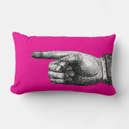 Roligt Stöter Rosa Finger pekar ut Dekorativ kudde