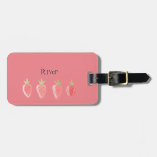 Roligt Strawberry Girl's Luggage Tag Bagagebricka