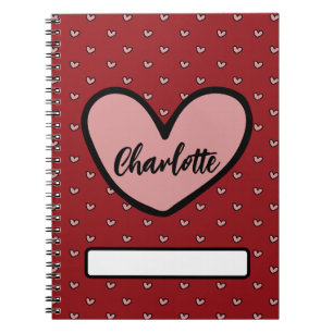 Roligt Stylist Sweet Heart mönster Stationery-pres Anteckningsbok