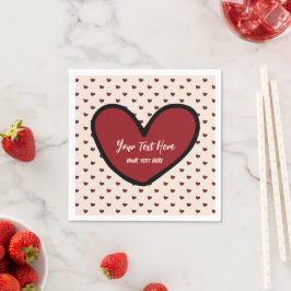 Roligt Stylist Sweet Heart Party Supply Template Pappersservett