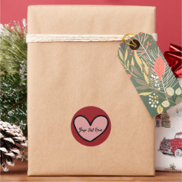 Roligt Stylist Sweet Heart Party Supply Template Runt Klistermärke