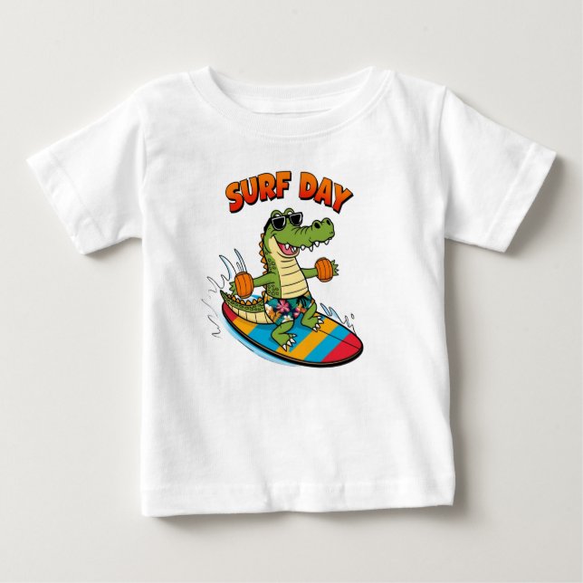 Roligt Summer Beach Art T Shirt (Framsida)