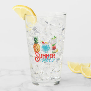 Roligt Summer Vibes Colorful Watercolor Cocktails Glaskopp