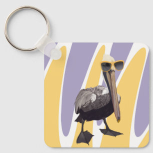 Roligt Summer Vibes Pelican Bird Nyckelring
