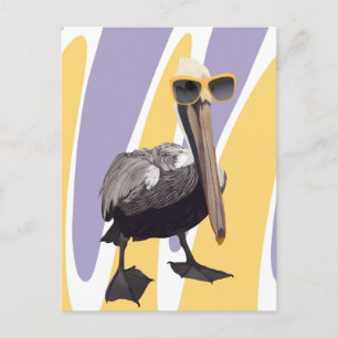 Roligt Summer Vibes Pelican Bird Vykort