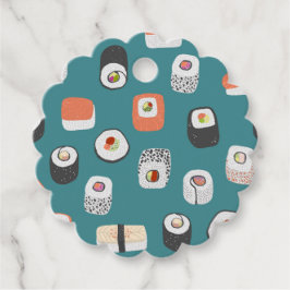 Roligt Sushi Gåvor Etiketter