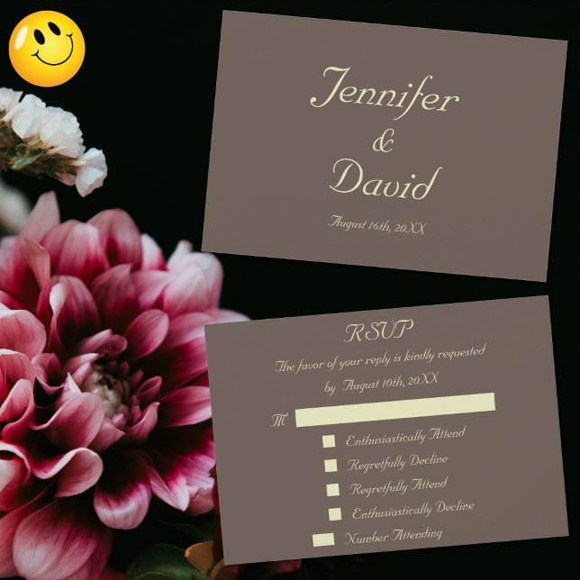 Roligt svar Anpassat bröllops-RSVP-inbjudan (Fun Reply Response Custom Wedding RSVP Invitation)