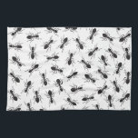 Roligt svart myramönster kökshandduk<br><div class="desc">Detta gulliga och roliga svart myrainsektmönster är perfekt för den moderiktiga och roliga hipsteren. Dess coola och enfaldiga tryck är underbara för många gåvor och tillfällen.</div>