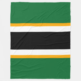 Roligt Svartvit Gult, Grönt, Tävla Rand Fleecefilt