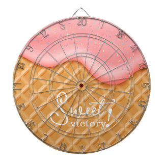 Roligt Sweet Victory Ice Cream Cone Sprinkles Rosa Darttavla